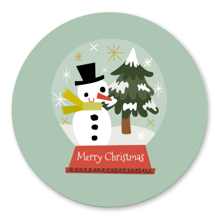 Kerst sneeuwpop snowglobe